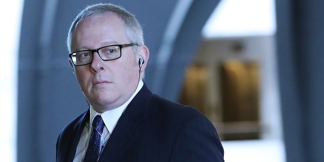 Former Trump campaign official Michael Caputo arrives at the Hart Senate Office building to be interviewed by Senate Intelligence Committee staffers, on May 1, 2018 in Washington. (Photo by Mark Wilson/Getty Images)