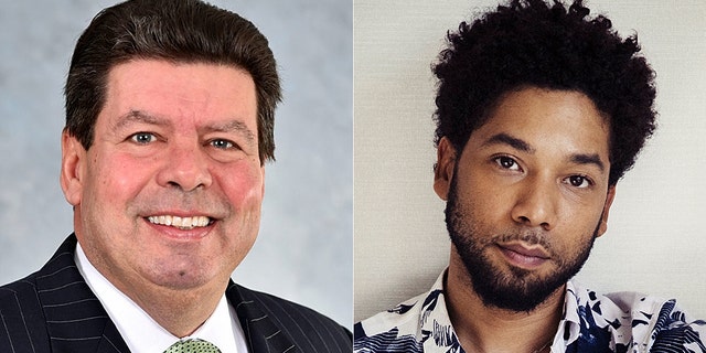 Illinois Rep. Michael McAuliffe (left) introduces a law to prevent companies employing Jussie Smollett (right) from receiving state tax credits.