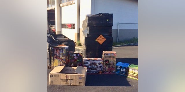 Authorities in California on Friday said they were able to intercept a hefty shipment of illegal fireworks which weighed more than 1,800 pounds.