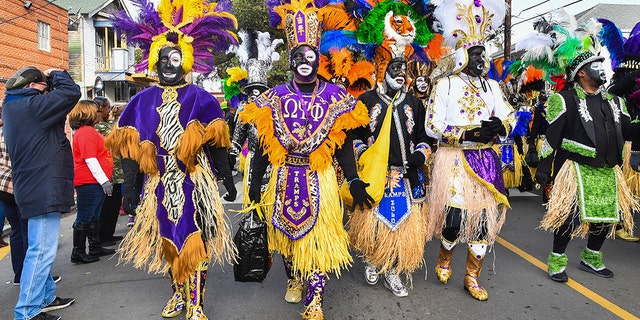 NEW ORLEANS, LA - FEBRUARY 13: Zulu Tramps march in the Zulu Social Aid