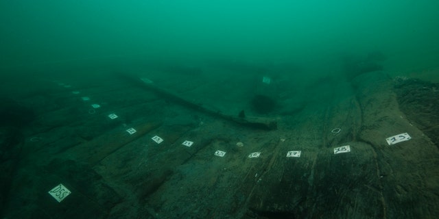 The wooden hull of ship 17.