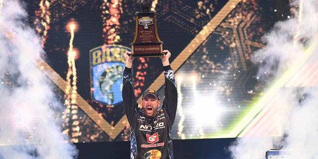 The fishing pro was awarded with a $300,000 prize and a trophy at the 49th annual competition.