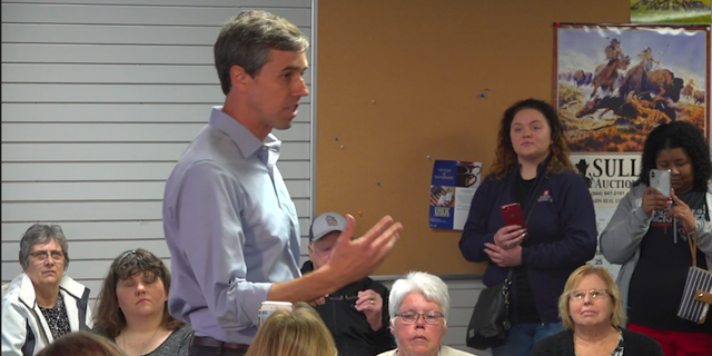 Democratic presidential candidate Beto O'Rourke met with voters in Iowa, sharing his views on healthcare and climate change, among several issues.