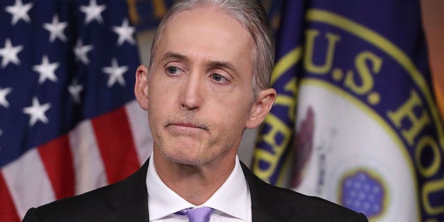 House Benghazi Committee Chairman, Trey Gowdy (R-SC), participates in a news conference with fellow Committee Republicans after the release of the Committee's Benghazi report on Capitol Hill June 28, 2016 in Washington, DC.