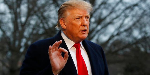 President Donald Trump meets with the media after landing Marine One on the South Lawn of the White House on Sunday, March 24, 2019 in Washington. The Justice Department said Sunday that the investigation by special advocate Robert Mueller has not found any evidence that President Donald Trump's campaign "would have conspired or coordinated" with the Russia in order to influence the 2016 presidential election. (AP Photo / Alex Brandon)