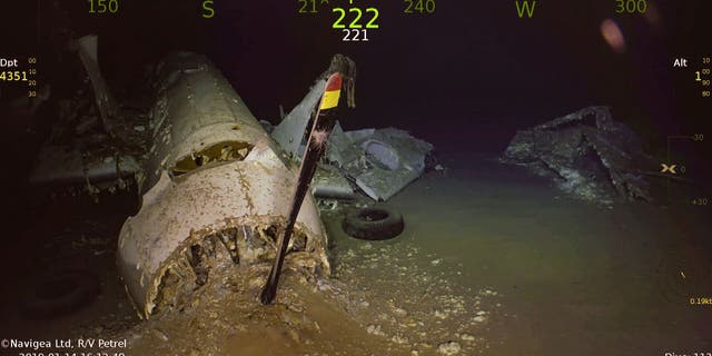 The wreckage of an Avenger aircraft. (Paul G. Allen’s Vulcan Inc./Navigea Ltd, R/V Petrel)