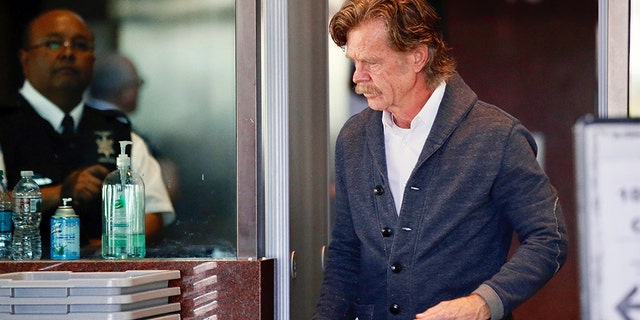 William H. Macy arrives at the federal courthouse in Los Angeles, on Tuesday, March 12, 2019.