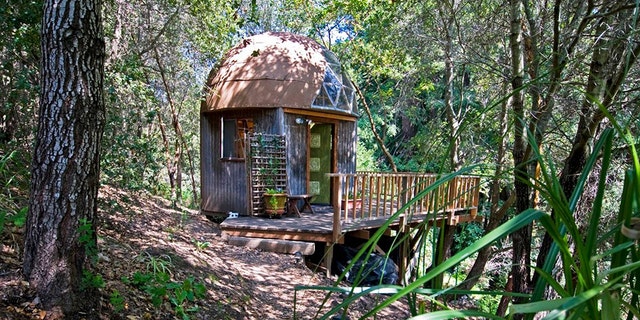The mushroom-shaped cabin was first listed on Airbnb in 2009 by owners Kitty and Michael, and was one of the first properties to be listed outside of a city. Since then, it has had nearly 1,300 reviews from guests who have given it five stars for cleanliness, value and location.