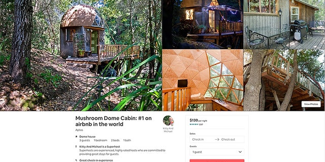 The unique cabin can hold three guests at a time. The main bedroom boasts a queen sized bed with a Casper mattress, as well as a 32" flat screen TV. There's also a sofa that can be transformed into a second sleeping area.