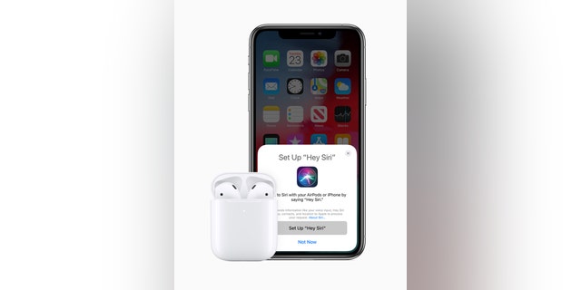The new AirPods feature the convenience of "Hey Siri" making it easier to change songs, make a call, adjust the volume or get directions. (Credit: Apple)