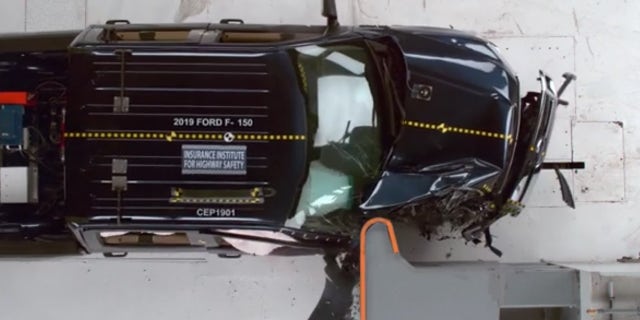 The Ford F-150 performed best on the passenger-side small overlap test.