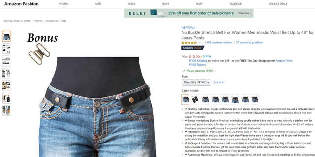buckleless belt womens