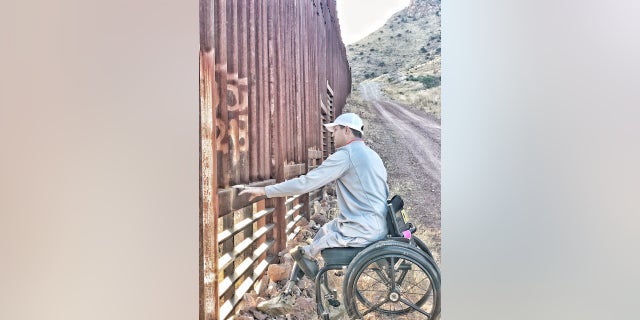 Brian Kolfage on a visit to the Arizona-Mexico border earlier this year.