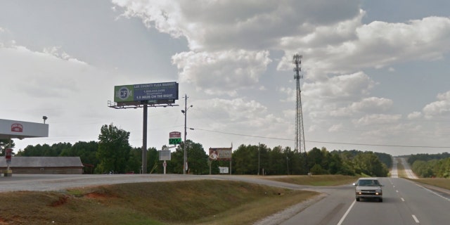 The sign was located along U.S. 280 in Smiths Station, Alabama.