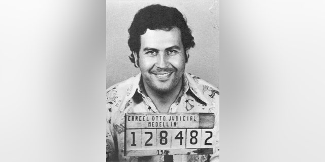 A mugshot taken by the regional Colombia control agency in Medellín in 1977.