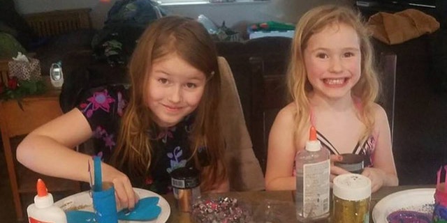 Leia (left) and Caroline are visible in this undated photo. The Humboldt County Sheriff's Office said the two girls would have gone to the woods near their home.