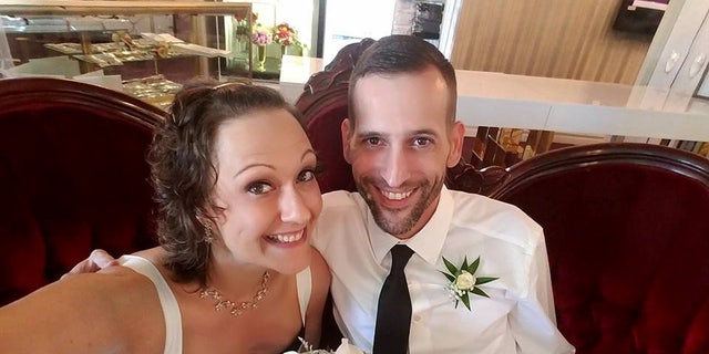 Michelle and Brian, pictured at their vow renewals in Las Vegas 2017, said that their dual cancer diagnoses have made their relationship stronger.