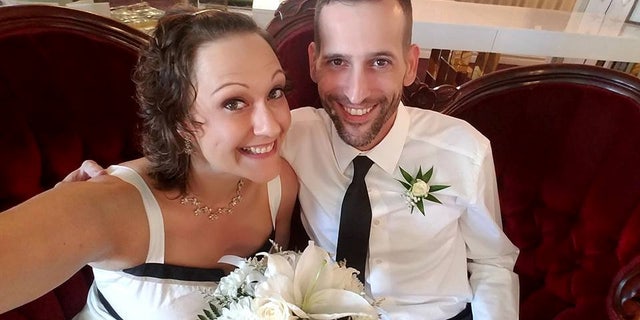 Michelle and Brian, pictured at their vow renewals in Las Vegas 2017, said that their dual cancer diagnoses have made their relationship stronger.