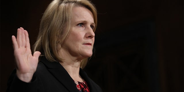 Bridget S. Bade, nominated to be a U.S. circuit judge for the Ninth Circuit, during her nomination hearing held by the Senate Judiciary Committee in October 2018. (Photo by Win McNamee/Getty Images, File)