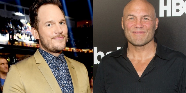 Chris Pratt and Randy Couture