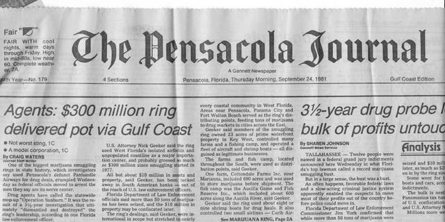A 1983 newspaper clipping details the arrest of Bill Cobb, a one-time smuggler for Pablo Escobar.