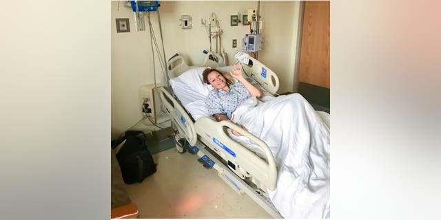Leigh said she experienced blurred vision, loss of control over her arm and pain in her head after coming out of the pose.
