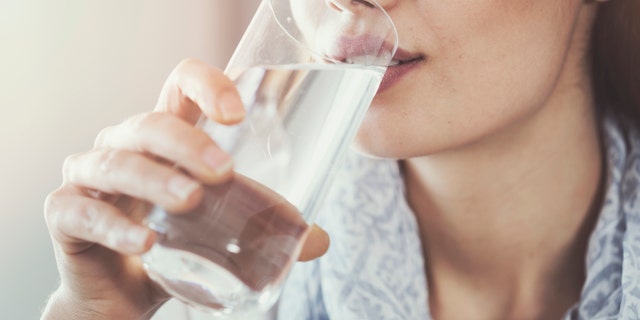 Woman drinking water