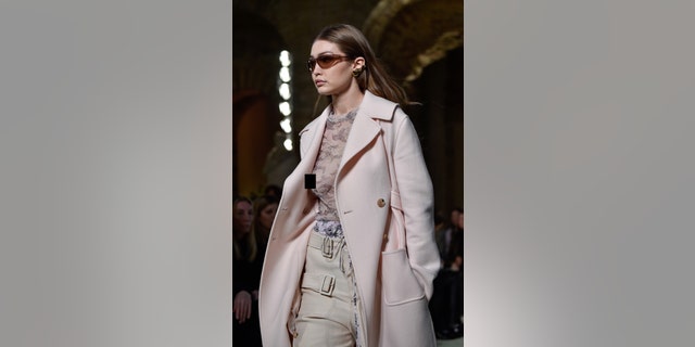 Gigi on the Lanvin runway in Paris
