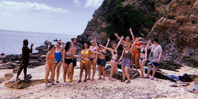 A group of British teens are reliving the traumatic experience of being stranded on a small island ridden with snakes and jellyfish during a recent vacation to Thailand.