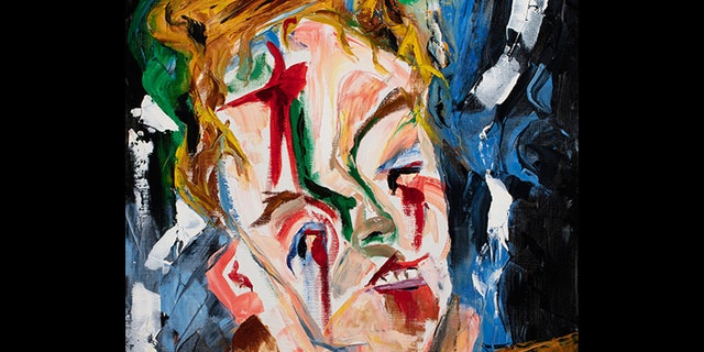 This 1969 painting titled "Il dort" (he is sleeping), is Montlaur's "rendering of a fallen comrade on D-Day", the Museum says.