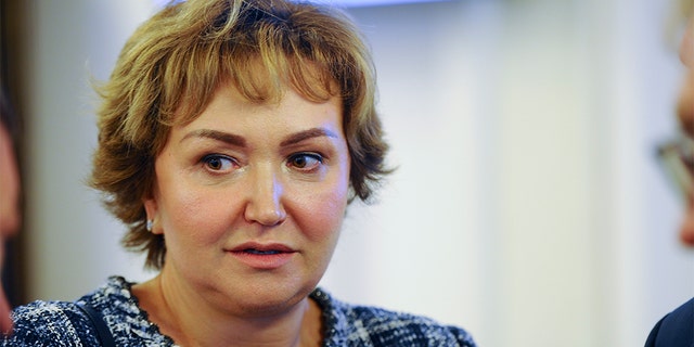 S7 Group co-owner Natalia Fileva, seen here in July 2018, died in a small plane crash in Germany, the Russian airline operator said Sunday. (Valery Titievsky/Kommersant Photo via AP, File)