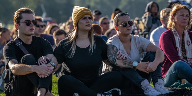 People take part in a vigil to remember the victims of the Christchurch mosque attacks, on March 24, 2019, in Christchurch, New Zealand.