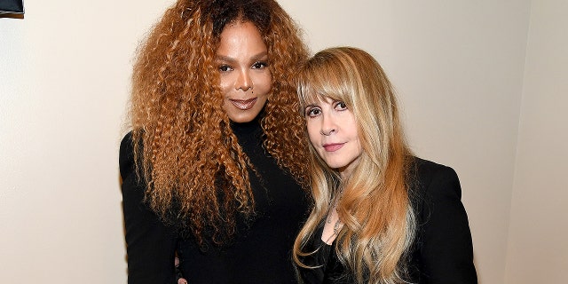 Janet Jackson and Stevie Nicks at the Rock and Roll Hall of Fame 2019 induction ceremony