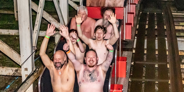 Nudist On Roller Coaster - Group of naturalists break world record for most naked people on a roller  coaster | Fox News
