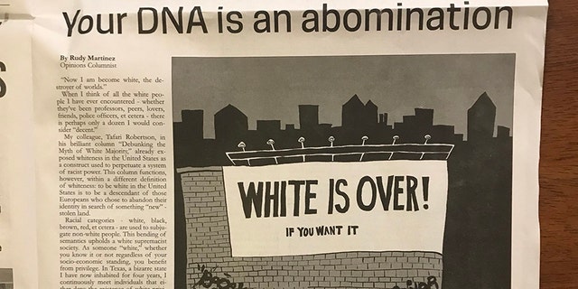 The "Your DNA is an abomination" column created a campus-wide backlash.