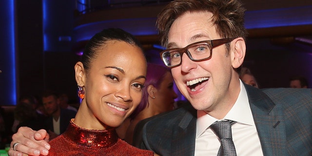 Zoe Saldana and James Gunn