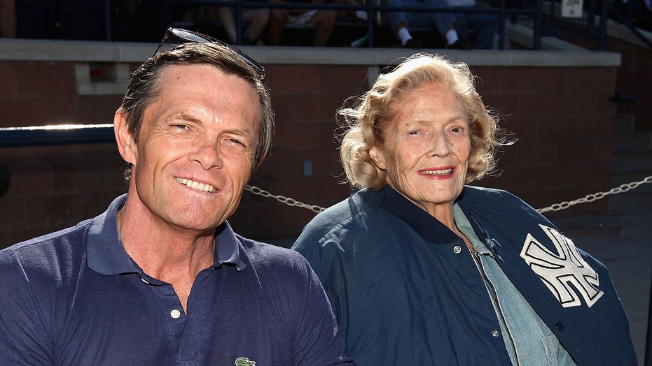 Julia Ruth Stevens, left, daughter of Babe Ruth, and her son Tom