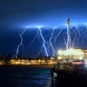 A lightning storm illuminates the sky over Santa Barbara, Calif., March 5, 2019. 