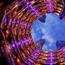 The Vessel at Hudson Yards lights up at night during its opening week in New York City, March 18, 2019