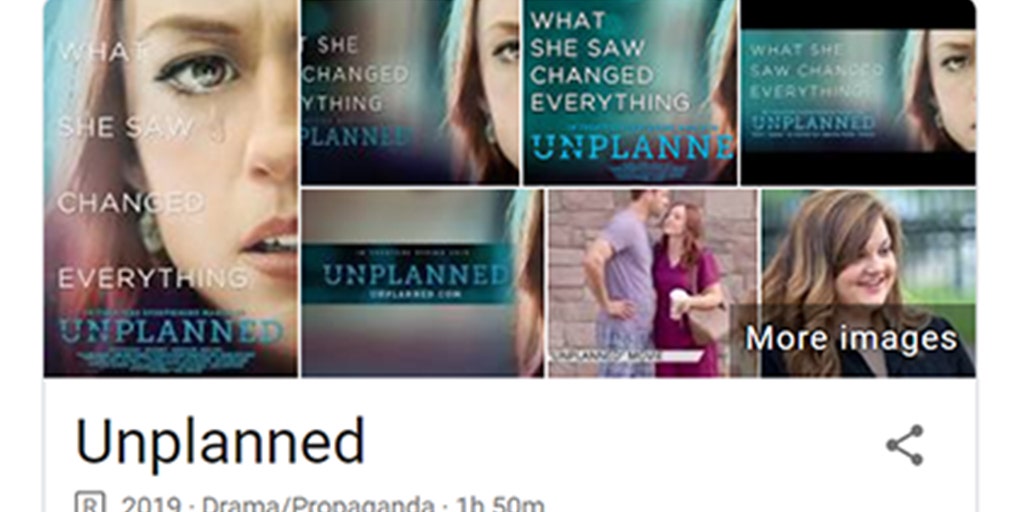 Image result for Google Apologizes for Labeling 'Unplanned' Movie as 'Propaganda' |Breitbart