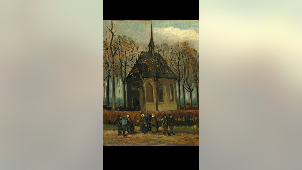 “Congregation Leaving the Reformed Church in Nuenen” by Vincent van Gogh.