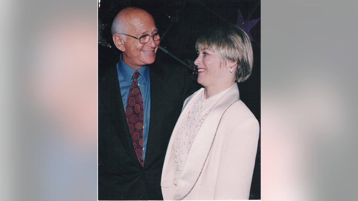 Geri Jewell (right) with Norman Lear.