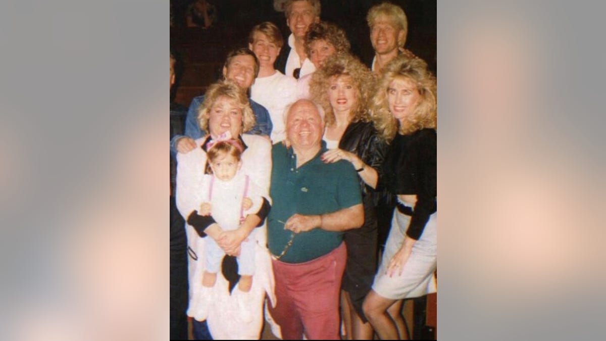 Mickey Rooney with his children.