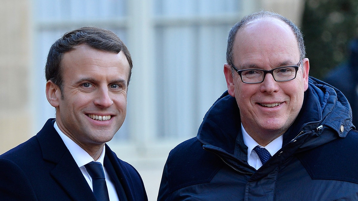 French President Emmanuel Macron and Prince Albert II of Monaco on Dec. 12, 2017 in Paris. (Photo by Aurelien Meunier/Getty Images)