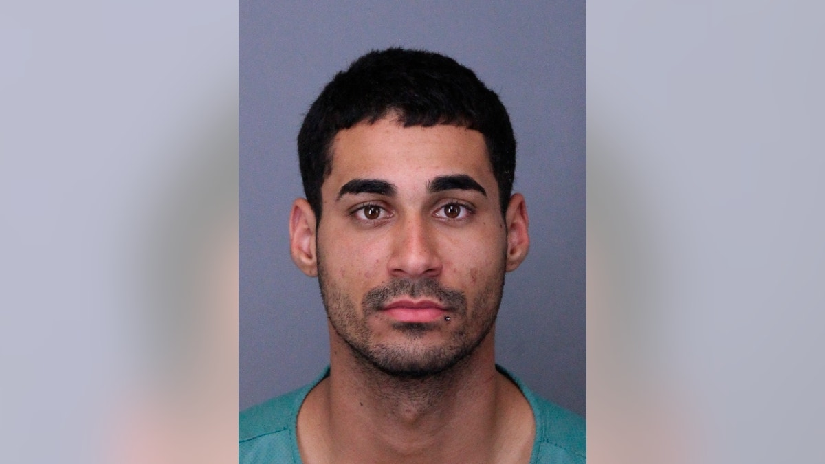 This photo provided by the Lakewood Police Department on Friday, April 26, 2019 shows Rogel Lazaro Aguilera-Mederos, 23. The truck driver was arrested on suspicion of vehicular homicide. Police blamed him for causing a deadly pileup on Interstate 70 near Denver on Thursday, April 25, 2019.
