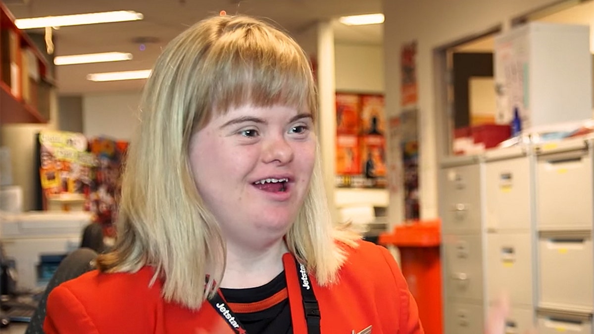 One young Australian woman with Down syndrome achieved her dream of serving as a flight attendant, with a little help from Jetstar Airways.