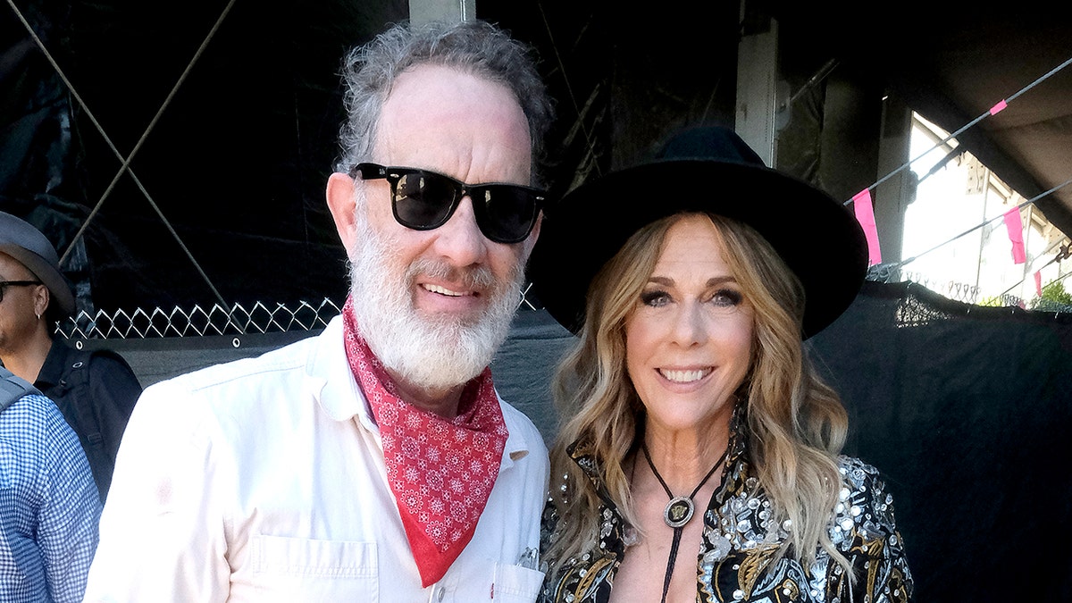 Tom Hanks and Rita Wilson attend the 2019 Stagecoach Festival at Empire Polo Field on April 27, 2019 in Indio, California. (Photo by Frazer Harrison/Getty Images for Stagecoach)