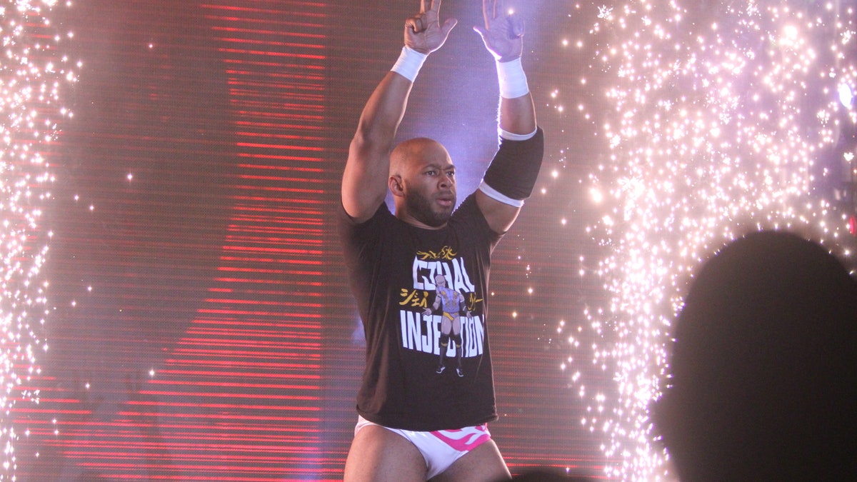 Current Ring of Honor World Champion Jay Lethal poses on the entrance ramp