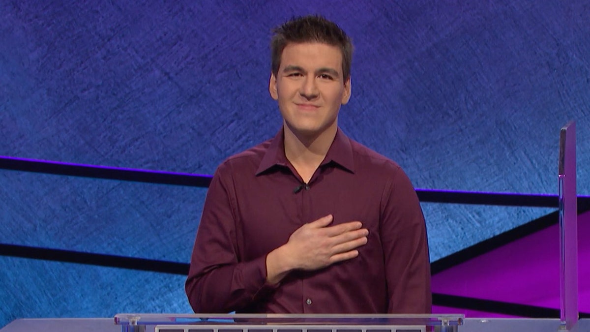 James Holzhauer competing on 'Jeopardy!' on April 9, 2019.