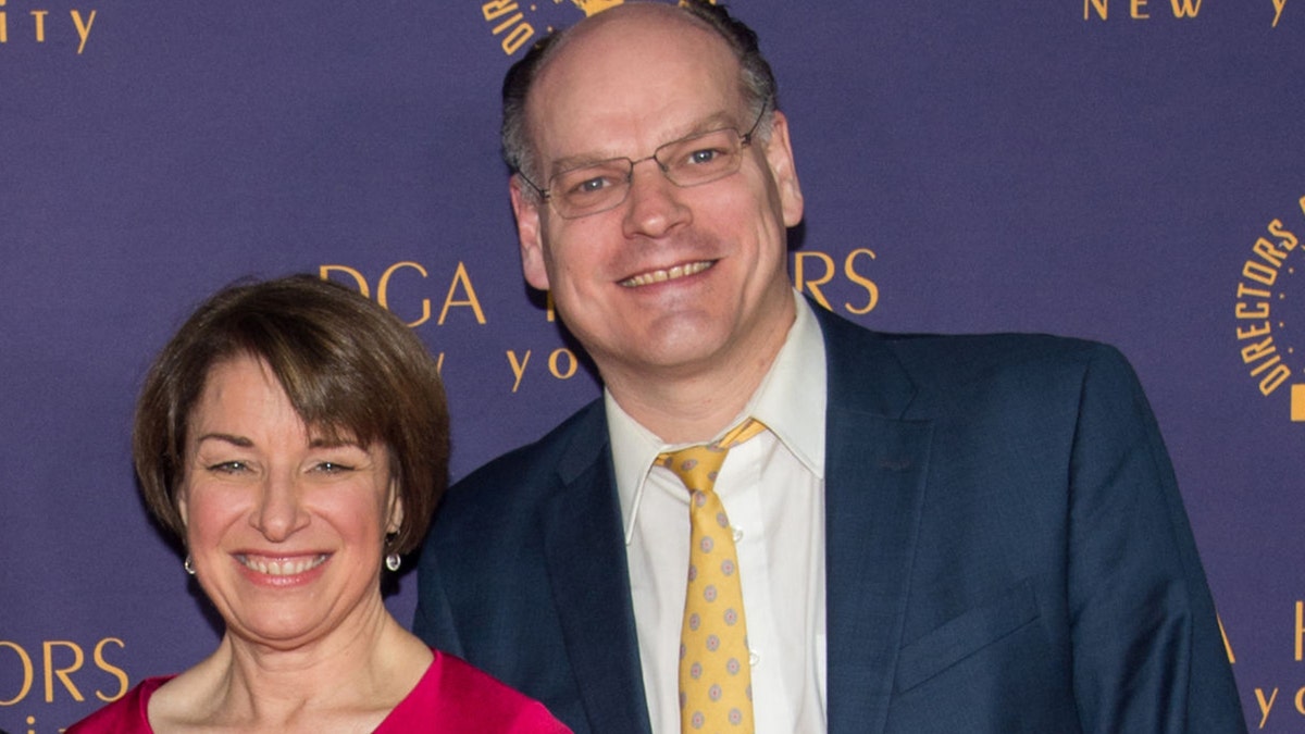 Amy Klobuchar and John Bessler attend the 2018 Directors Guild of America Honors at DGA Theater on October 18, 2018 in New York City. (Photo by Mark Sagliocco/WireImage)